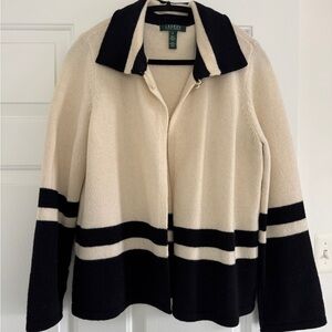 Ralph Lauren Black and Cream Blazer
